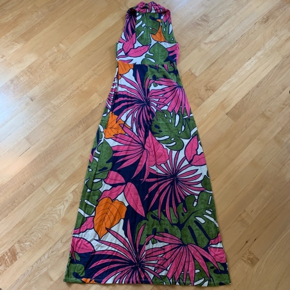 EUC- Tommy Bahama Tropical Print Sleeveless Maxi Dress XXS - Picture 5 of 7
